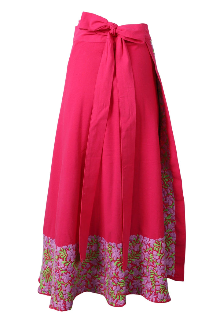 Oaxaca Long Skirt Skirt One Size Falda Rosa y Verde