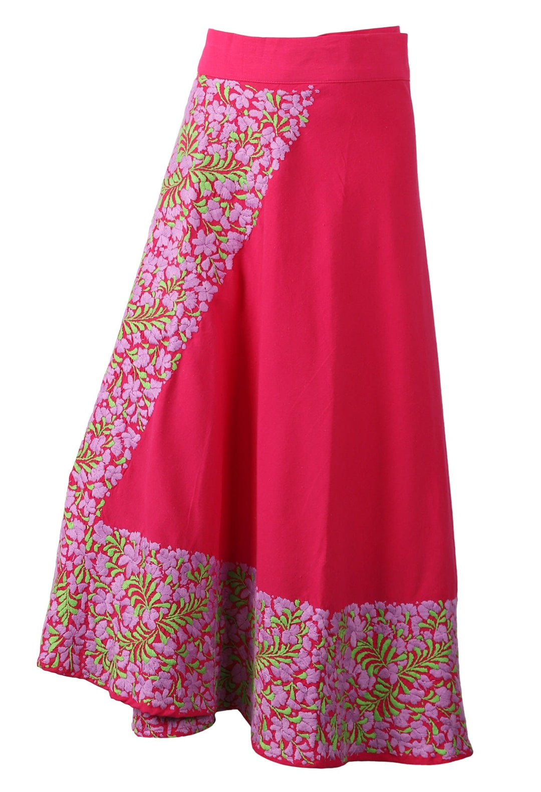 Oaxaca Long Skirt Skirt One Size Falda Rosa y Verde