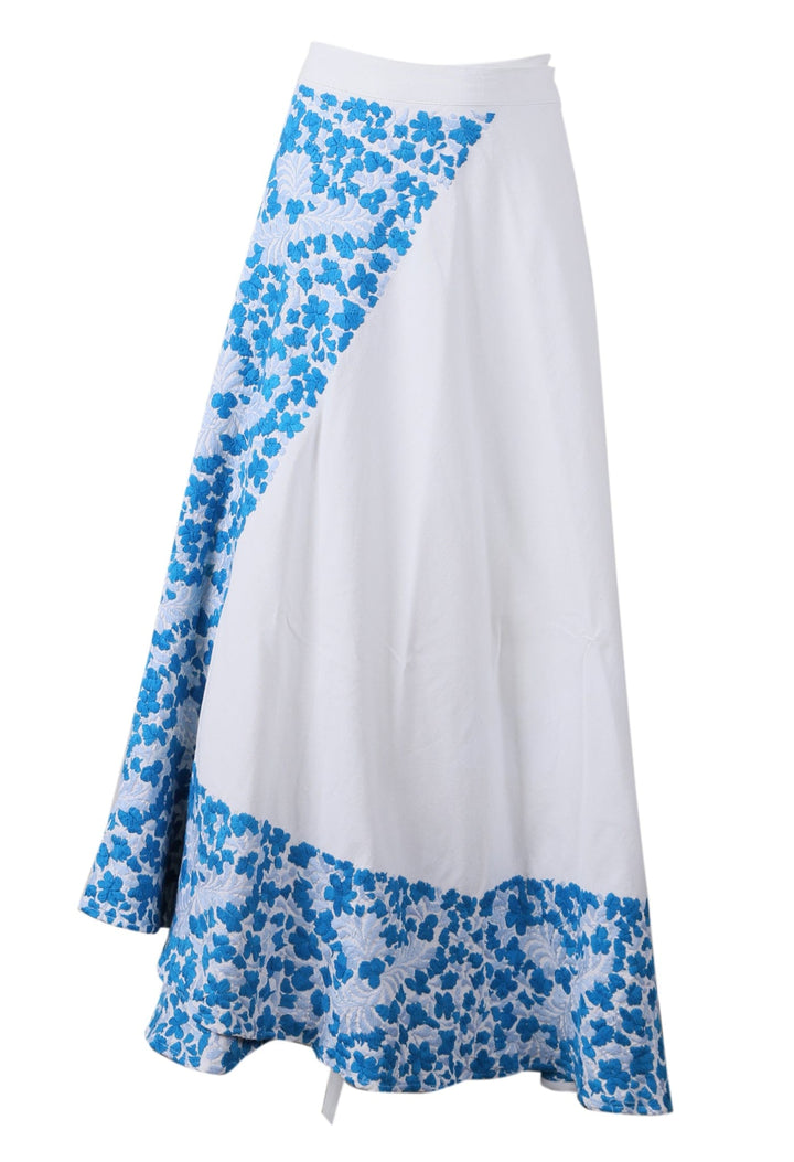 Oaxaca Long Skirt Skirt One Size Falda Blanco y Azul