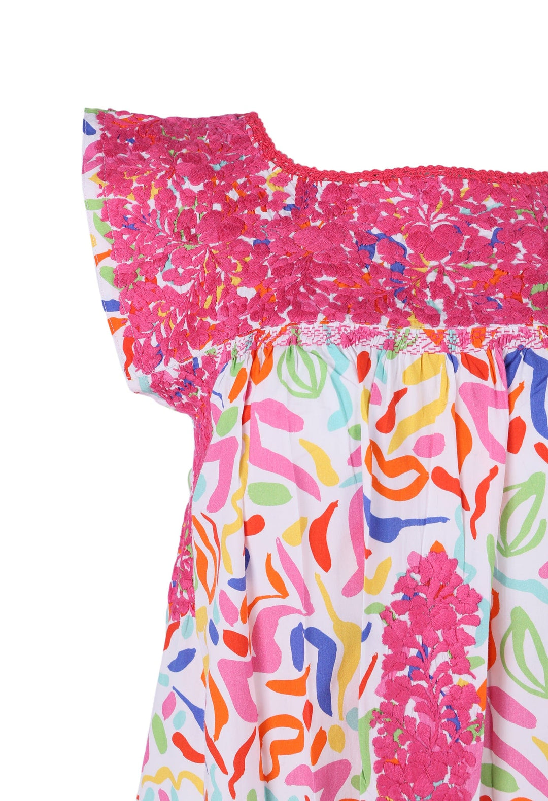 Flores Specialty Blouse Blouse Fucsia Abstracto Brillante
