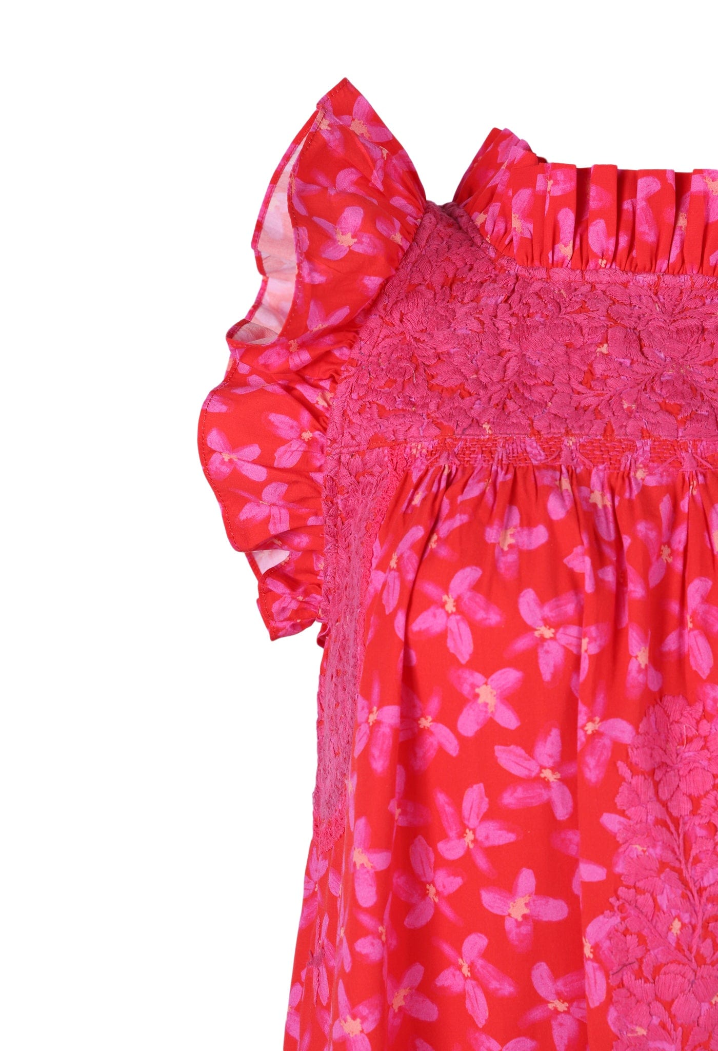 Olivia Specialty Short Dress Dress Olivia Rojo Floral Fucsia