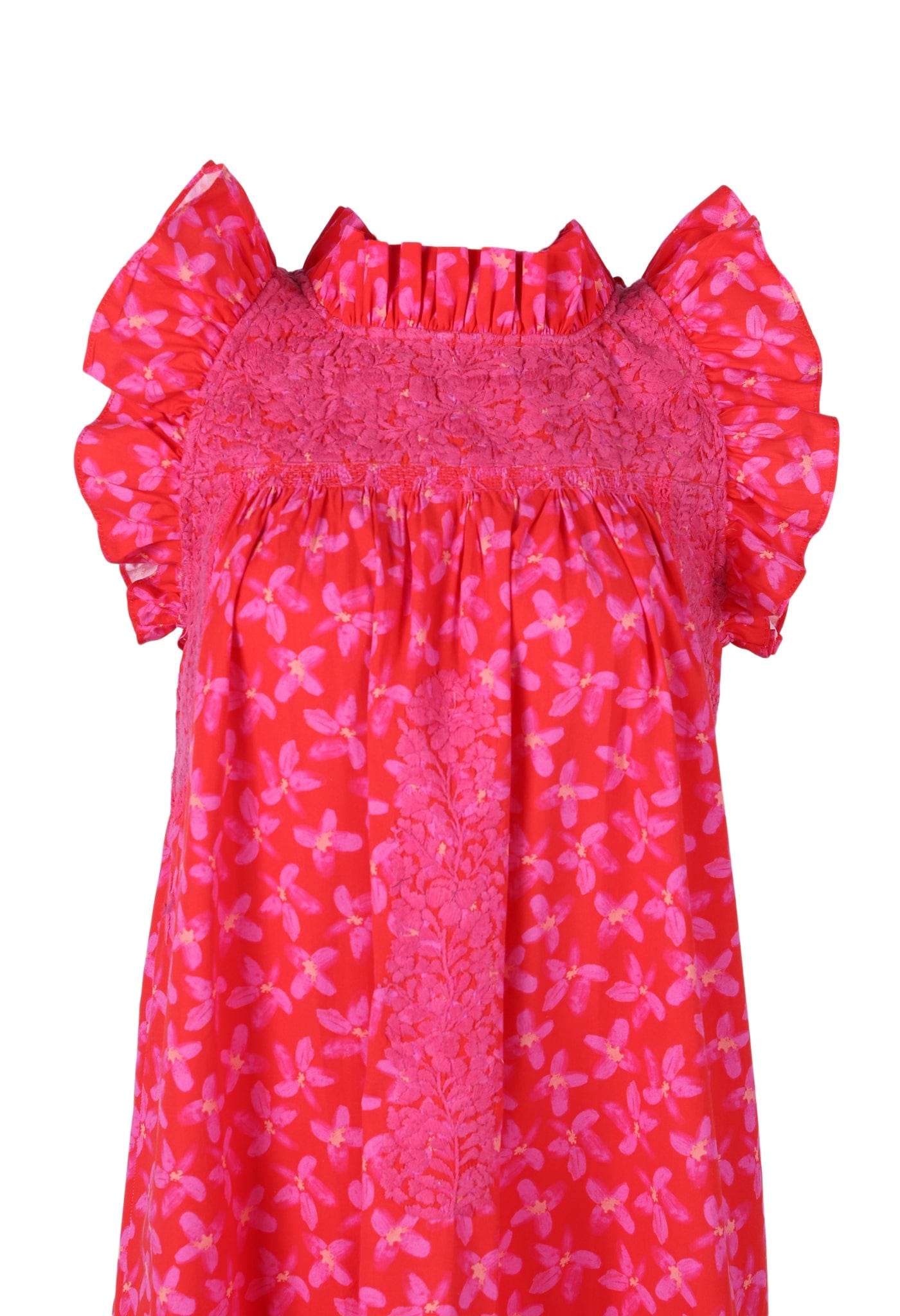 Olivia Specialty Short Dress Dress Olivia Rojo Floral Fucsia