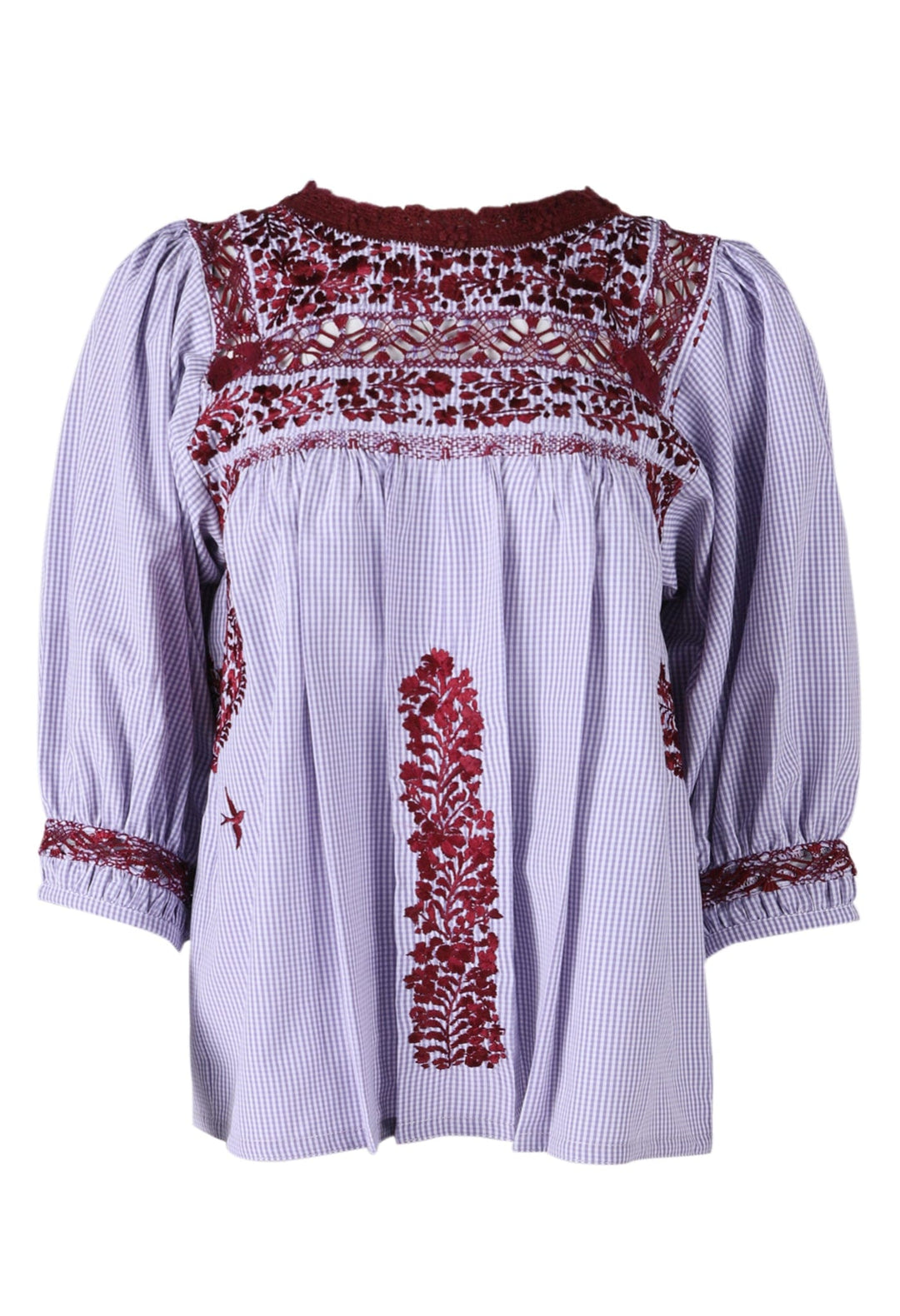 Catalina Blouse Blouse Catalina Deshilado Marron