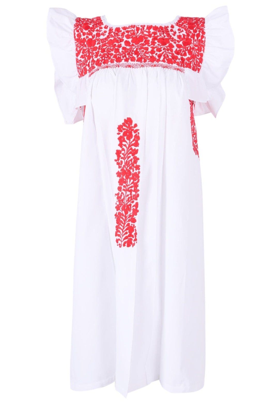 Soledad Short Dress Dress Soledad Blanca y Rojo