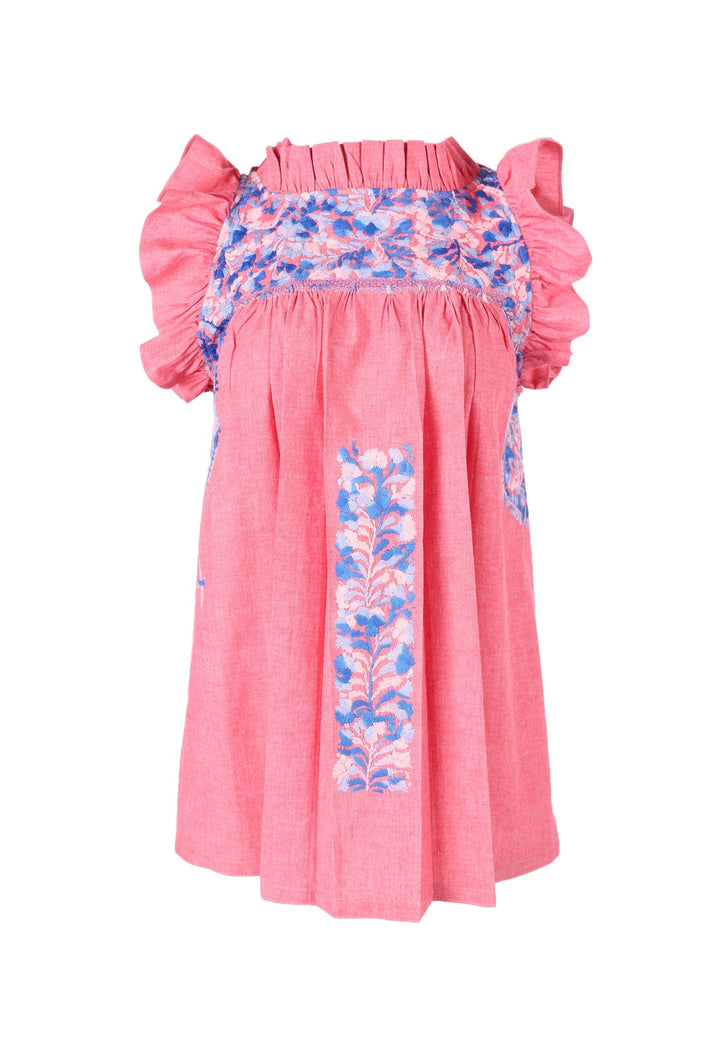 Olivia Specialty Blouse Blouse Olivia Costa Rojo y Azul Brilliante