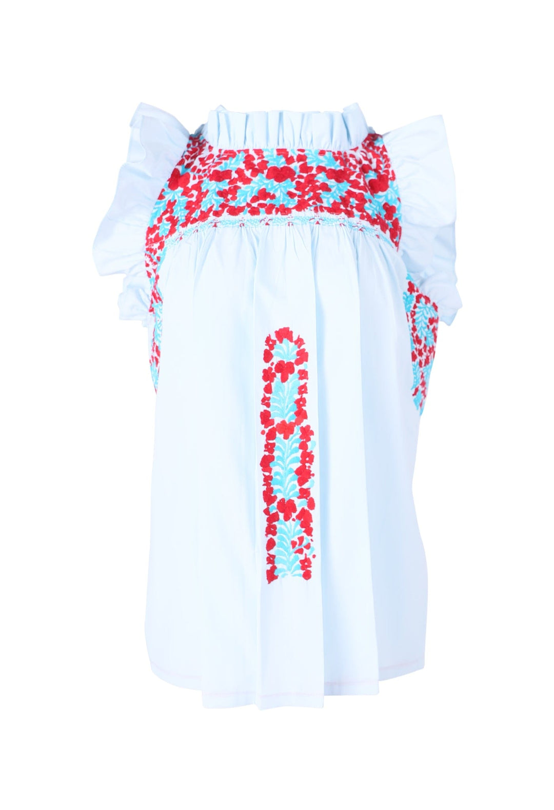 Olivia Specialty Blouse Blouse Olivia Trebol Rojo y Turquesa