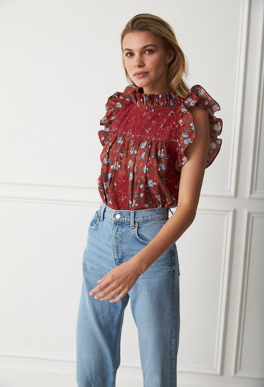 Olivia Specialty Blouse Blouse Olivia Jardin Borgoña