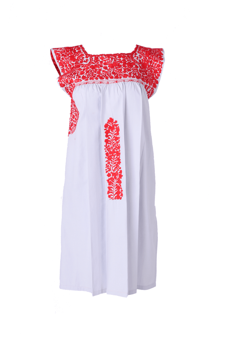 Flores Short Dress Dress Flores Polov Rojo