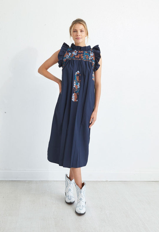 Olivia Midi Dress Dress Olivia Azul Fiesta