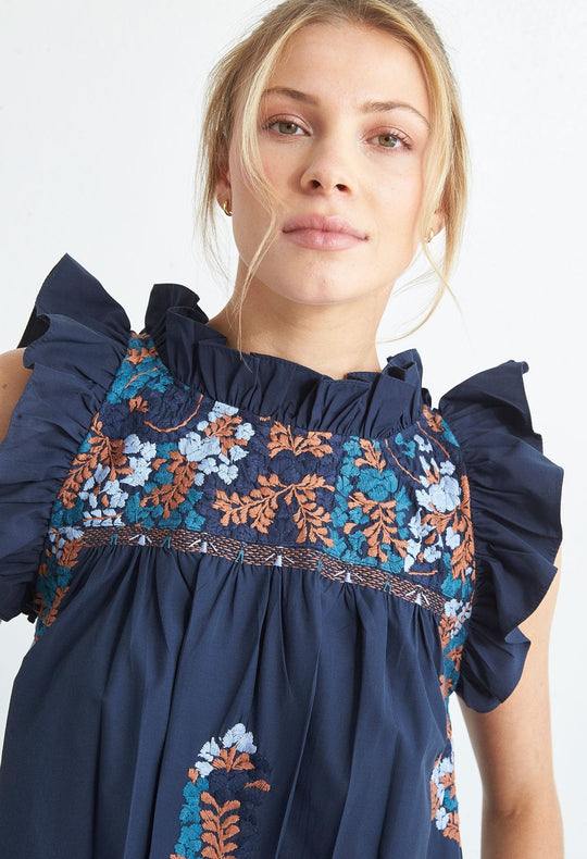 Olivia Midi Dress Dress Olivia Azul Fiesta