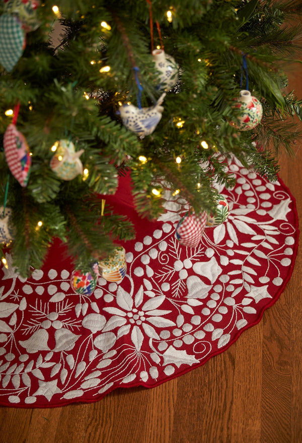 Christmas Tree Skirt Christmas Tree Skirt One Size Falda de Navidad Rojo