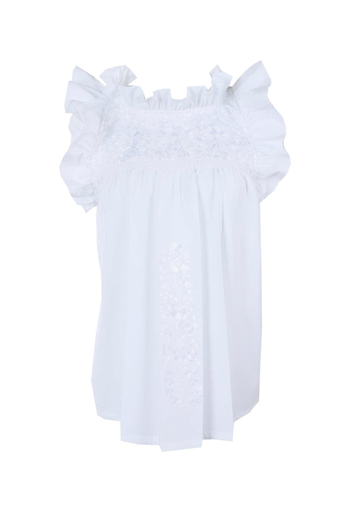 Olivia Blouse Blouse Olivia Blanca Nieve Seda