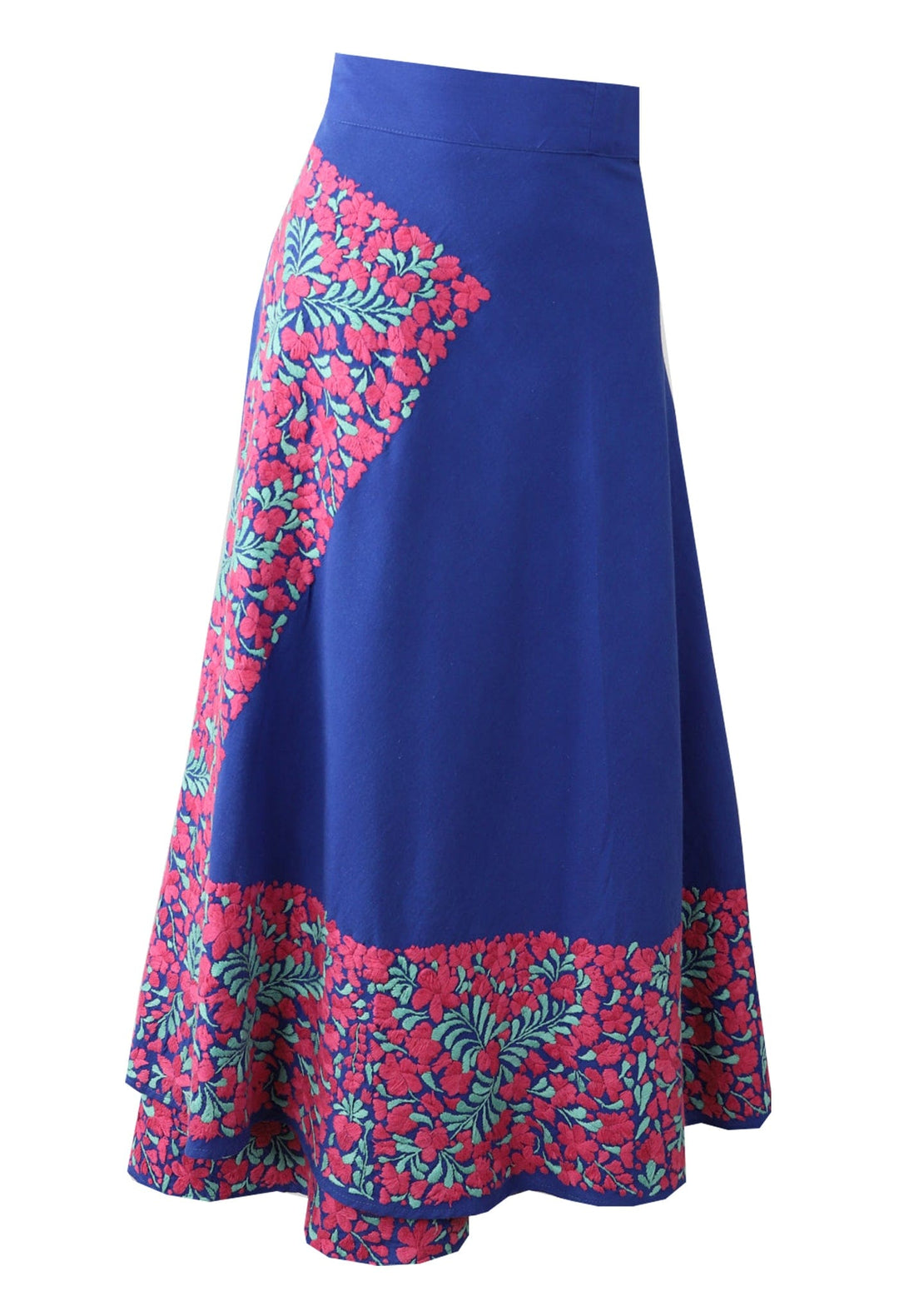 Oaxaca Long Skirt Skirt One Size Falda Azul Fucsia y Menta