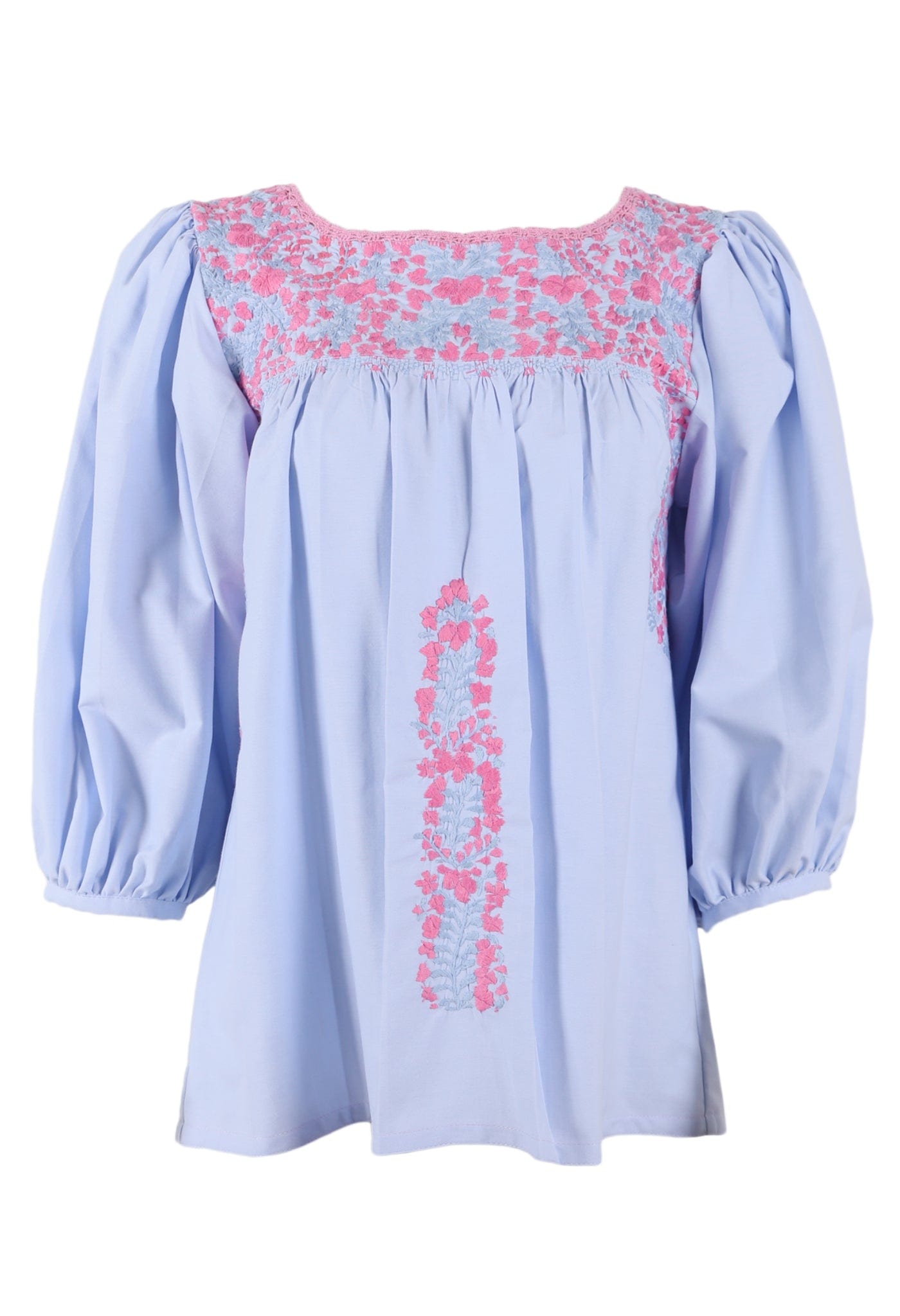 Catalina Blouse Blouse Catalina Coco Palido y Celeste
