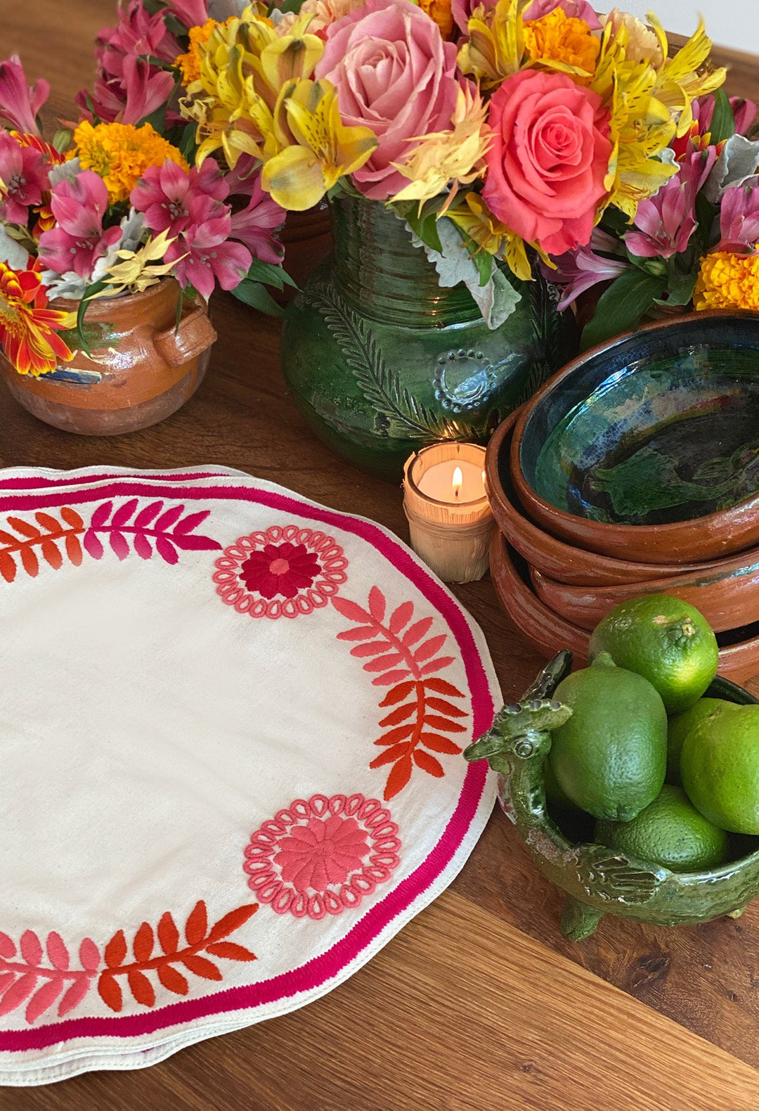 Placemats - Set of 2 Placemat Set of 2 Mantel de Aguacatenango Coral