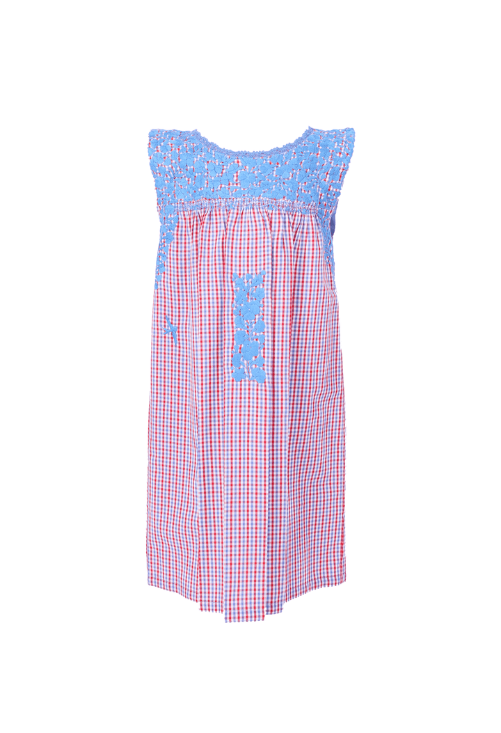 Specialty Florecita Dress Childrens Florecita Rojo y Azul Gingham