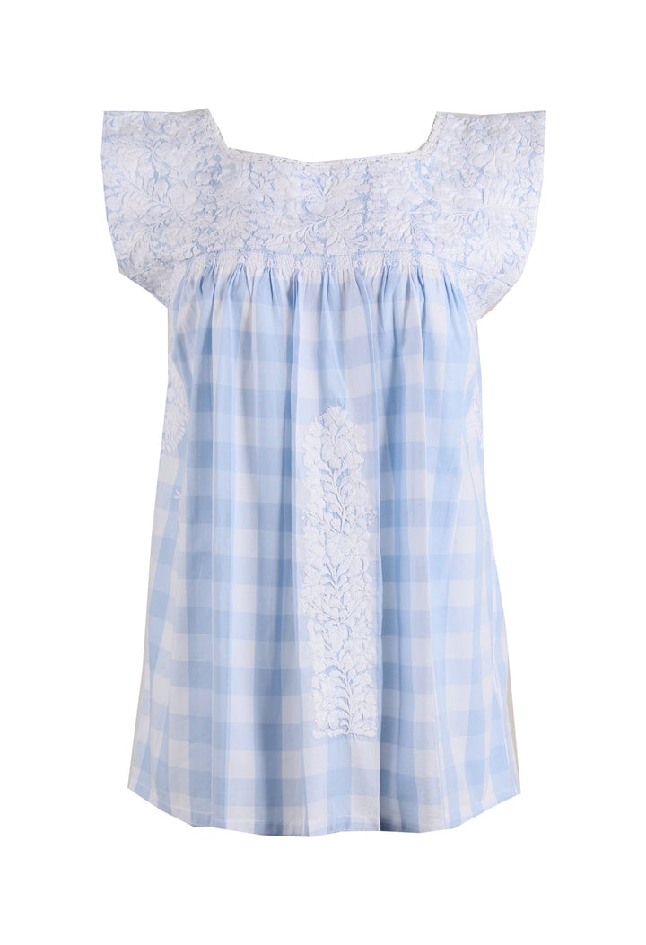 Flores Specialty Blouse Blouse Cuarta Azul Nieve